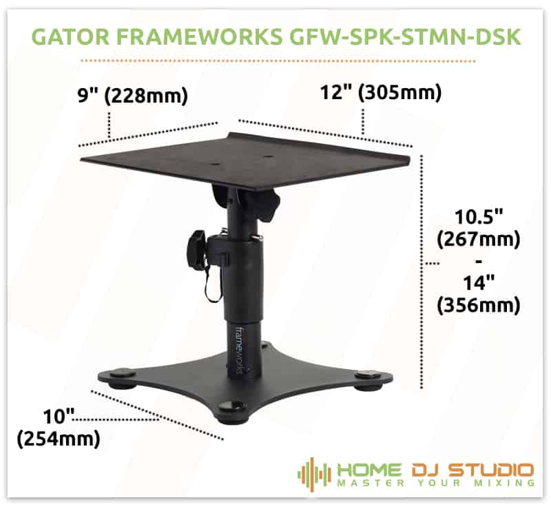 Gator Frameworks GFW-SPK-STMN-DSK Dimensions