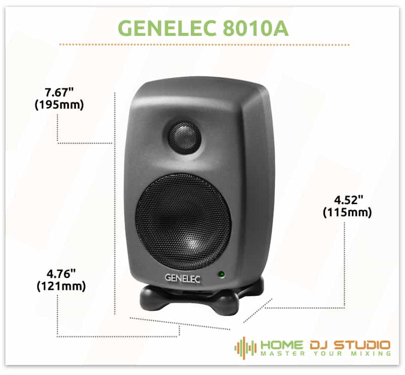Genelec 8010A Dimensions.