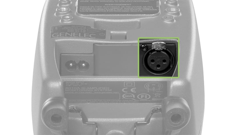 Genelec 8010A Inputs.