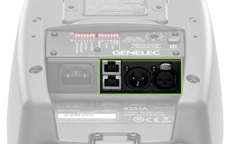 Genelec 8331 Connections.