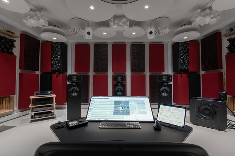 Immersive audio studio space.