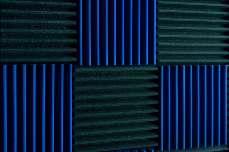 Acoustic panels on a wall.
