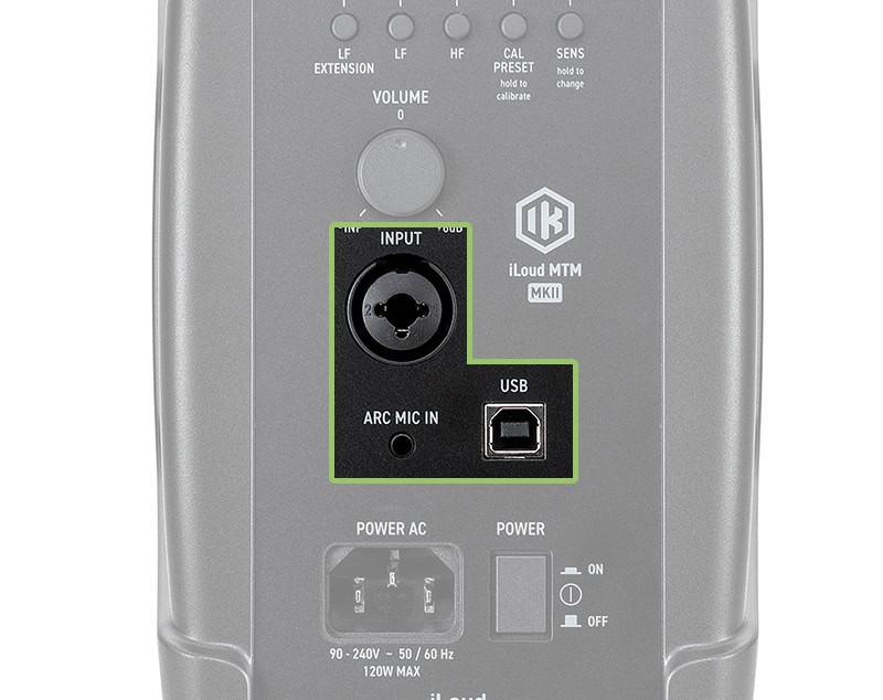 IK Multimedia iLoud MTM MKII Connection Options.