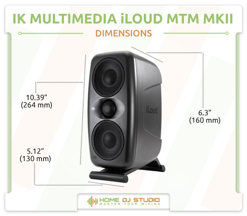 IK Multimedia iLoud MTM MKII Dimensions.