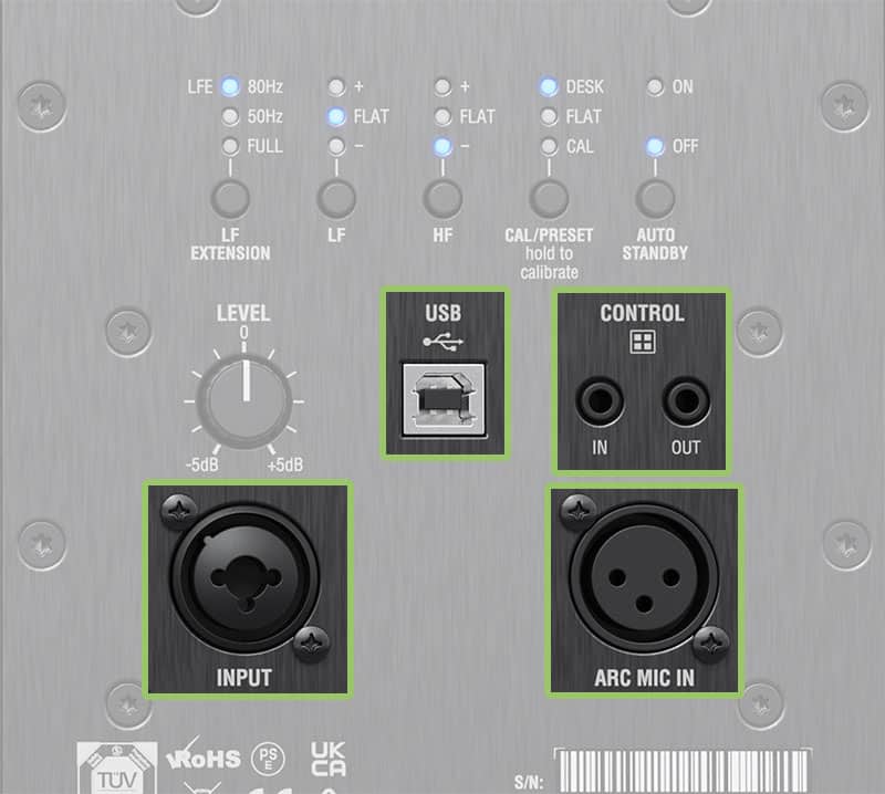 IK Multimedia iLoud Precision 5 Connection Options.