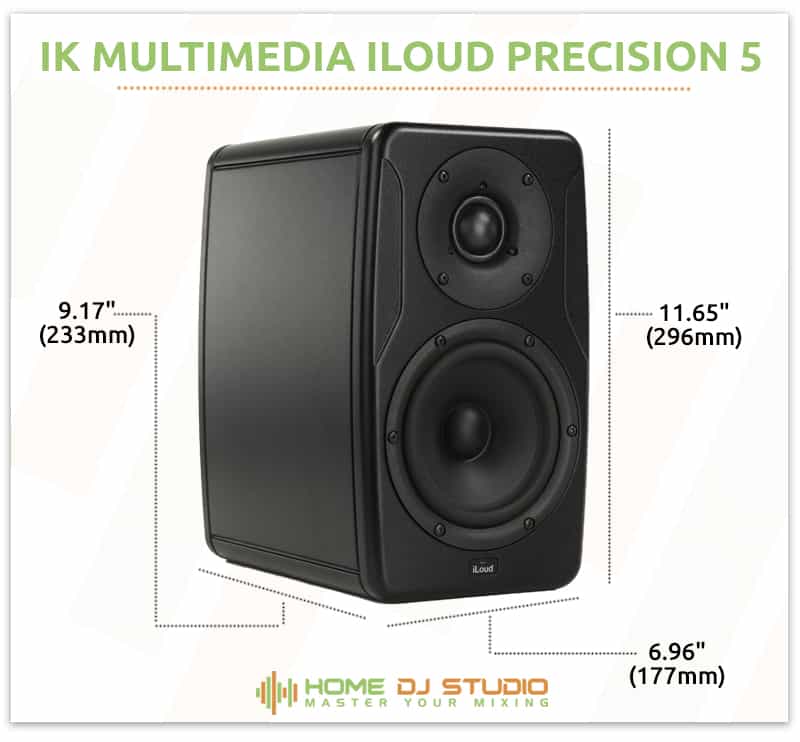 IK Multimedia iLoud Precision 5 Dimensions.
