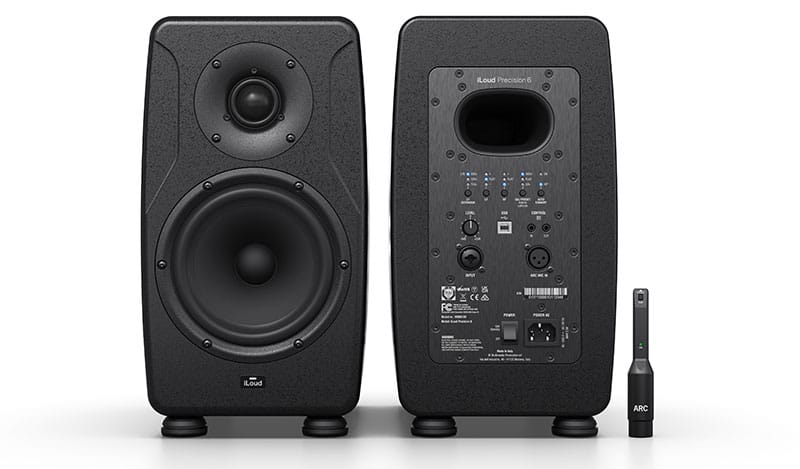 Front and back view of the IK Multimedia iLoud Precision 5.