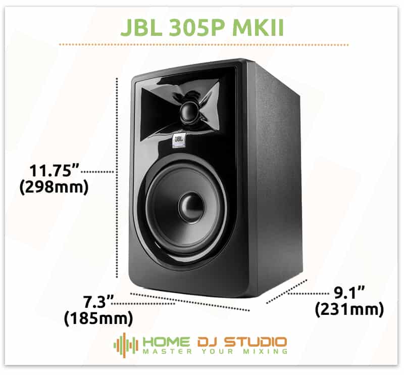 JBL 305P MKII Dimensions
