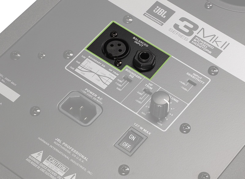 JBL 306P MkII Inputs.