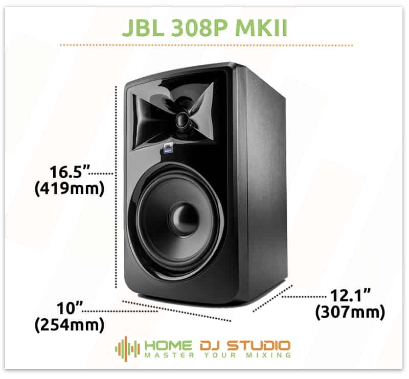 JBL 308P MKII Dimensions