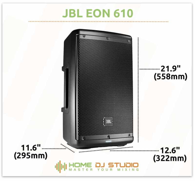 JBL EON 610 Dimensions