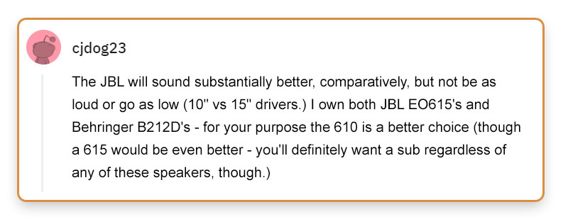 JBL EON 610 Reviews