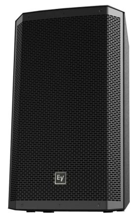 Three quarter view of the Electro-Voice ZLX-12P speakers