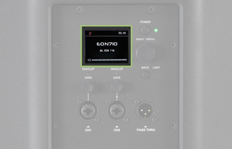JBL EON 710 Tuning Controls.