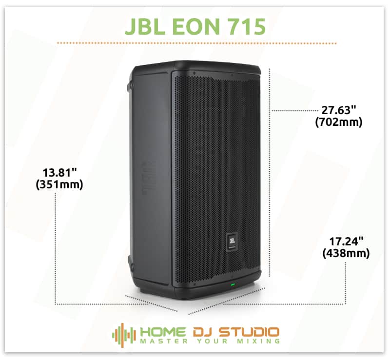 JBL EON 715 Dimensions.