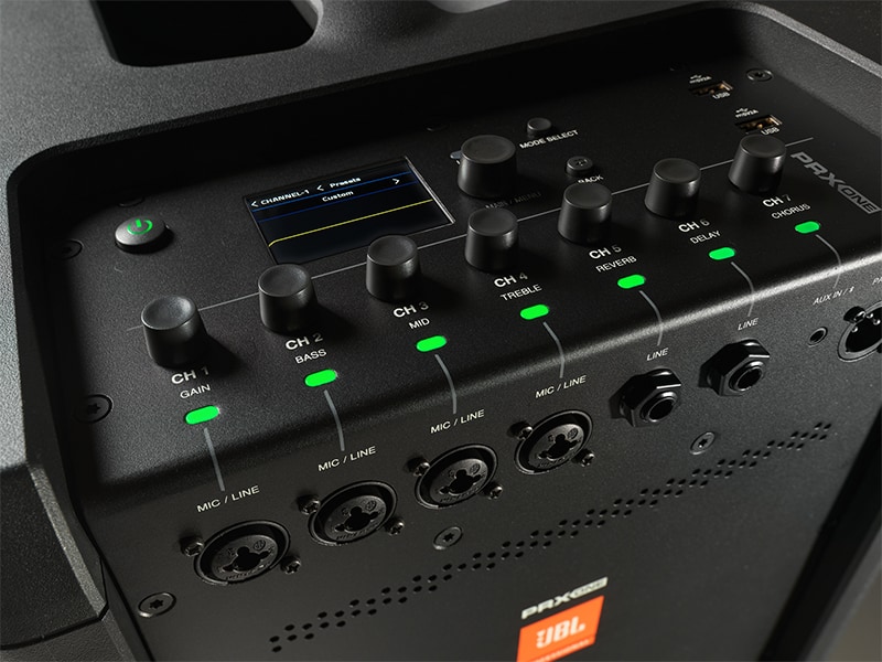 JBL PRX ONE Connections.