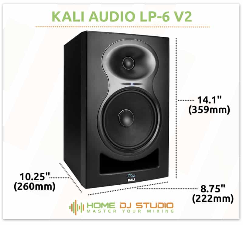 Kali Audio LP-6 V2 Dimensions