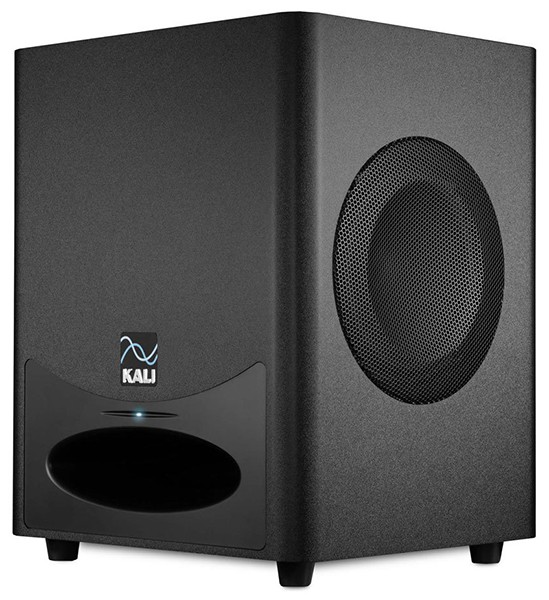 Three-quarter view of the Kali Audio WS-6.2 subwoofer.
