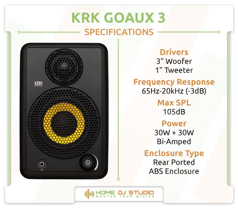 KRK GOAUX 3 Specifications.