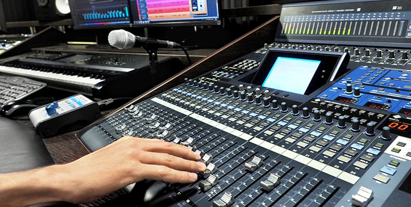 Man in a music studio.