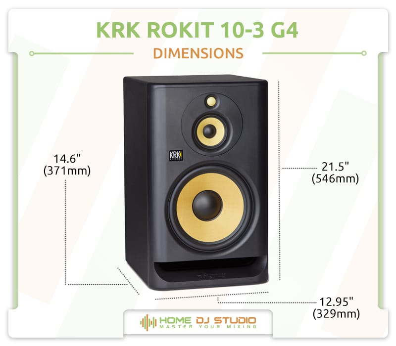 KRK ROKIT 10-3 G4 Dimensions.