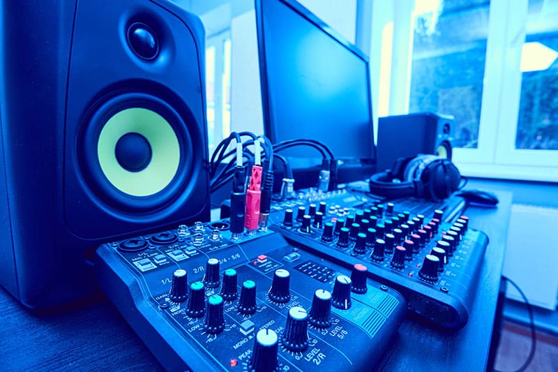 Photo of a music studio.