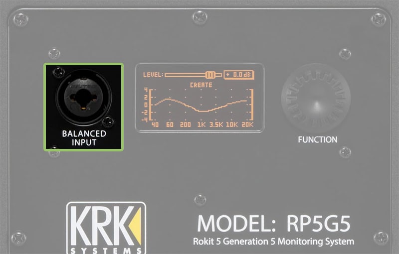 KRK Rokit 5 G5 Connections.