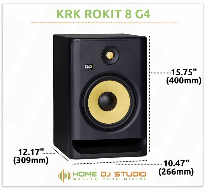 KRK Rokit 8 G4 Dimensions