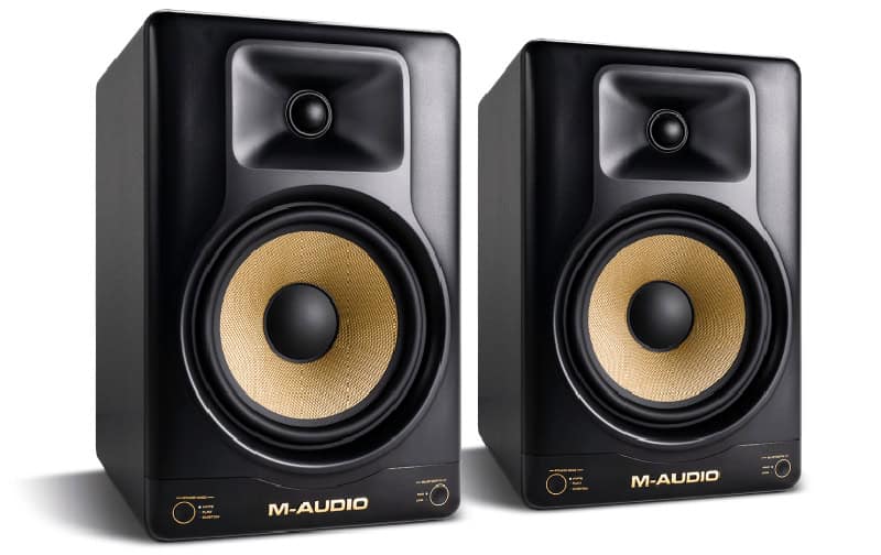 Three quarter view of the M-Audio Forty Eighty.