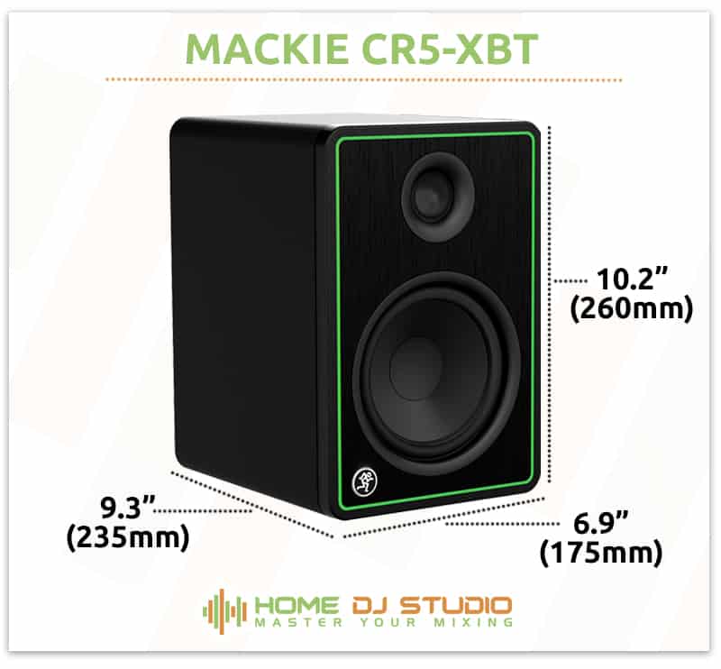 Mackie CR5-XBT Dimensions