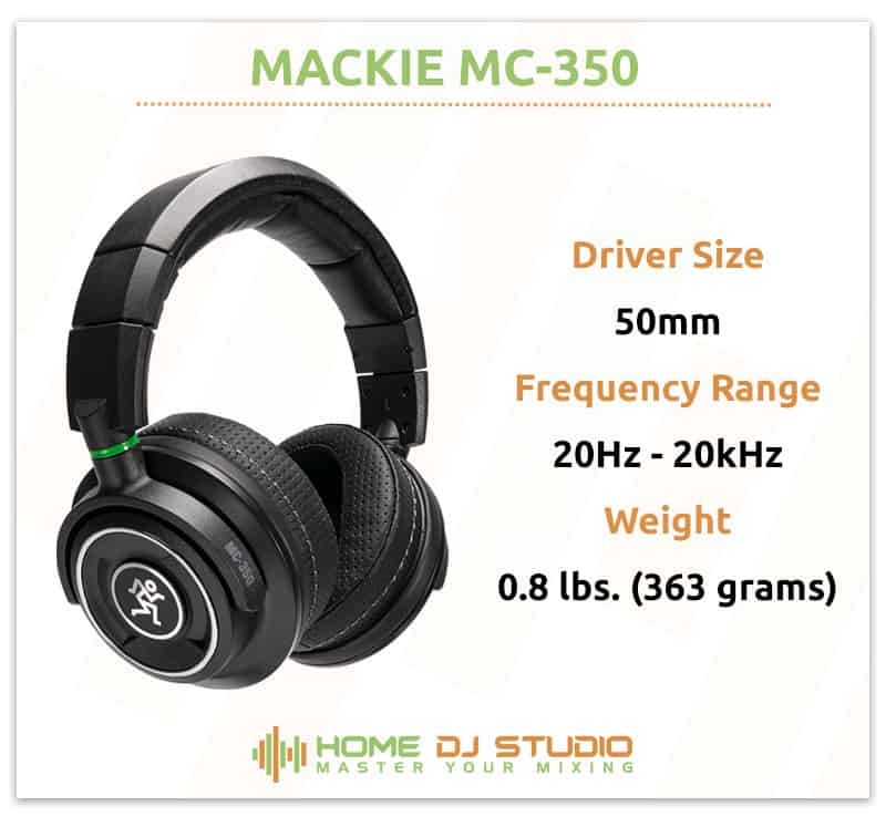 Mackie MC-350 Specifications.