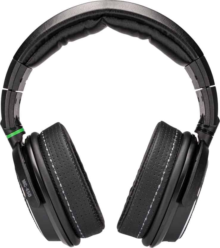 Front view of the Mackie MC-450 headphones.