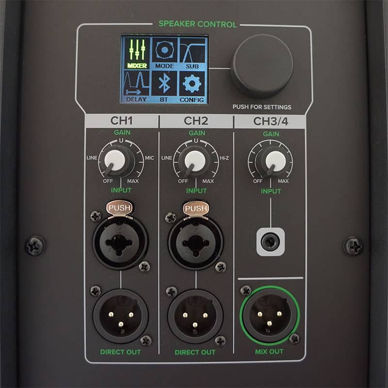 Mackie SRT215 Connection Options.