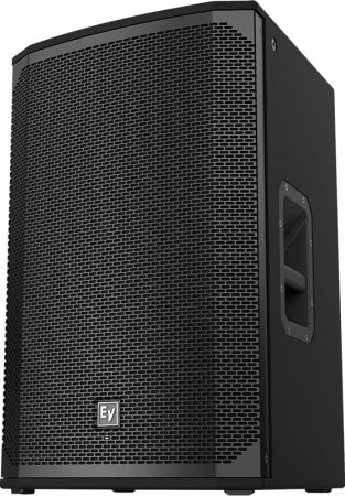 Three quarter view of the Electro-Voice EKX-15P speaker.