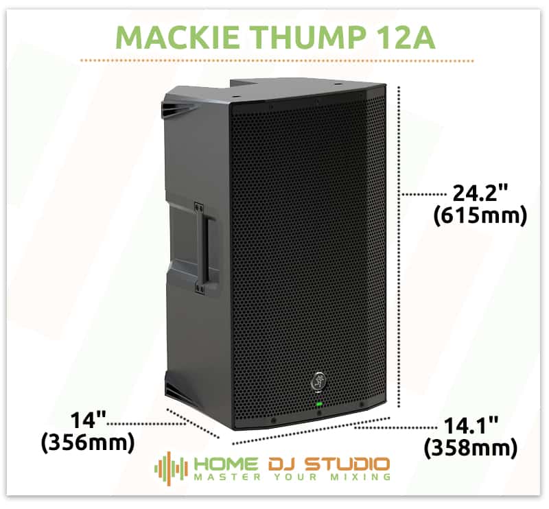 Mackie Thump 12A Dimensions.