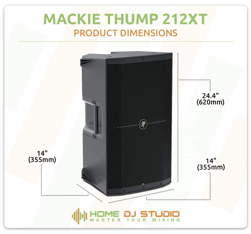Mackie Thump 212XT Dimensions.