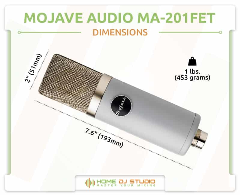 Mojave Audio MA-201fet Dimensions.