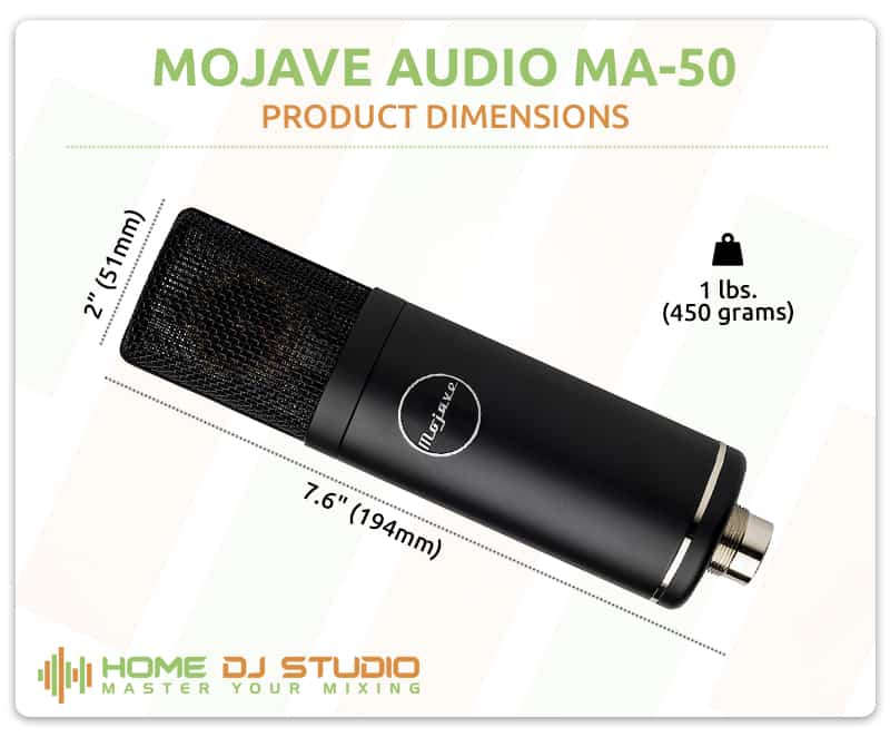 Mojave Audio MA-50 Dimensions.