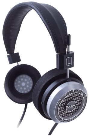 Three quarter view of the Grado SR325e headphones