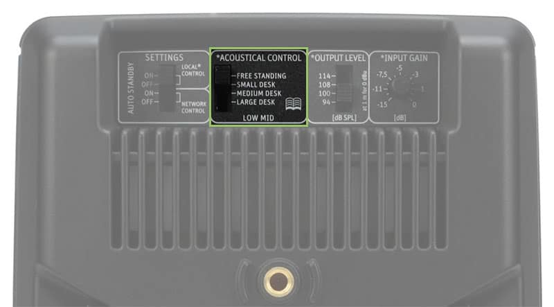 Neumann KH 80 DSP Tuning Options.