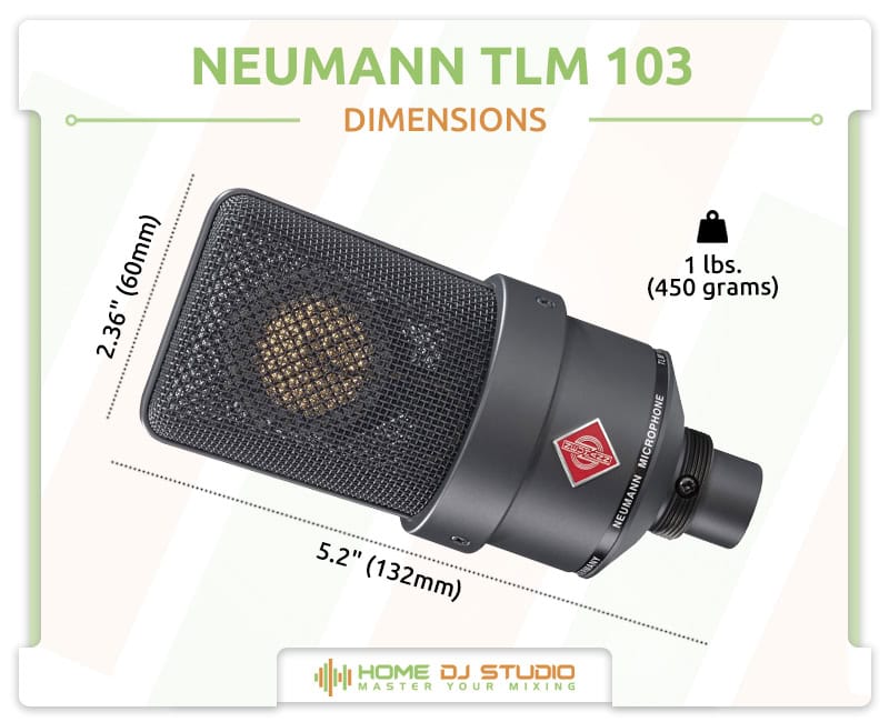 Neumann TLM 103 Dimensions.