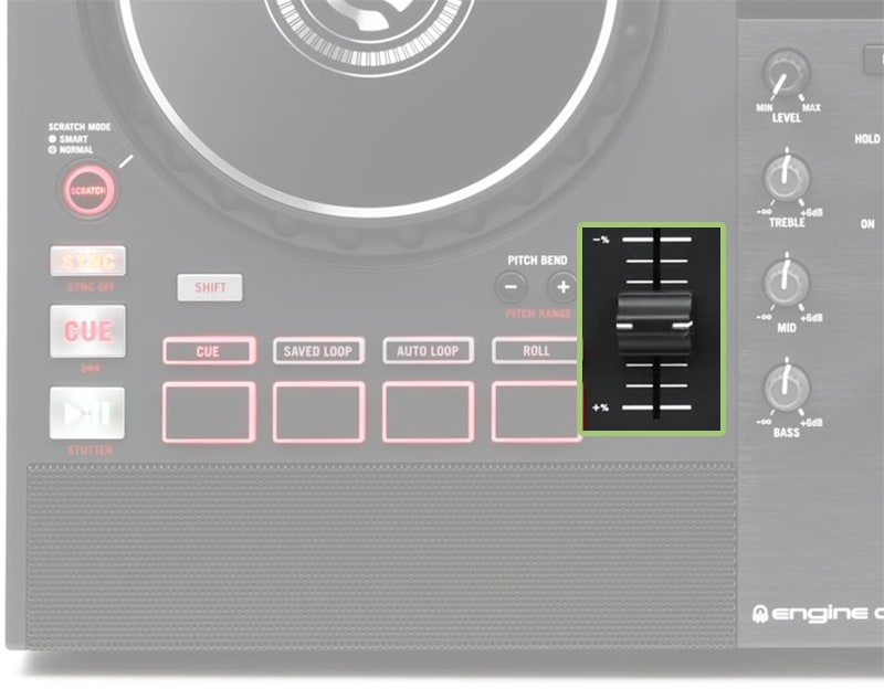 Numark Mixstream Pro Plus Pitch Faders.