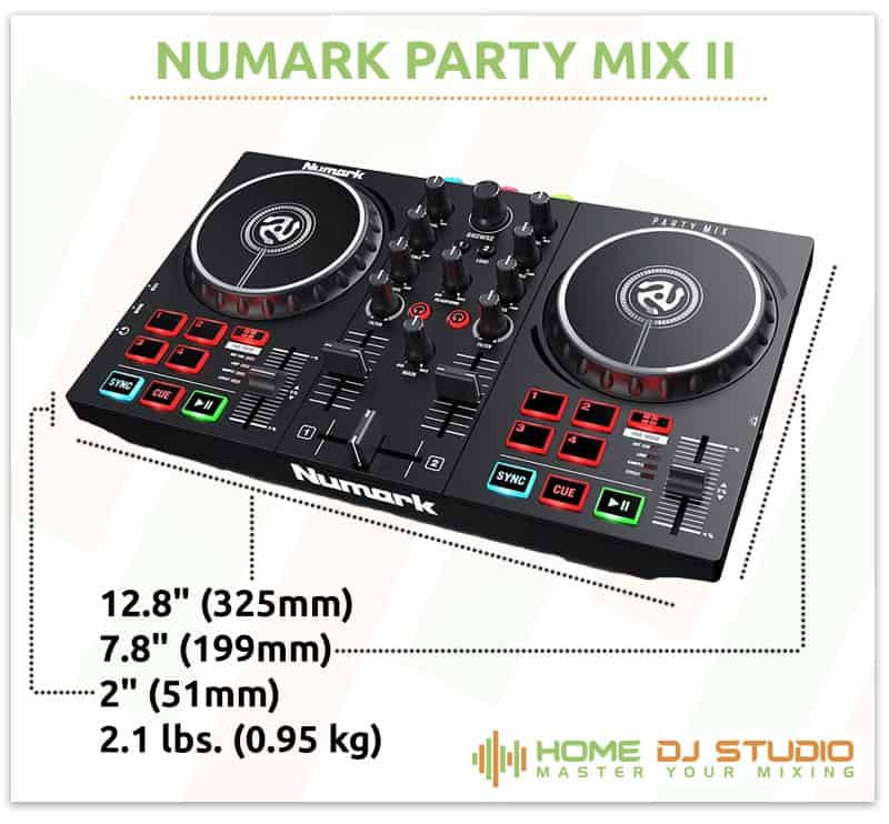 Numark Party Mix II Dimensions
