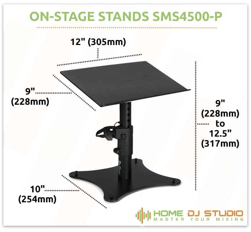 On-Stage Stands SMS4500-P Dimensions