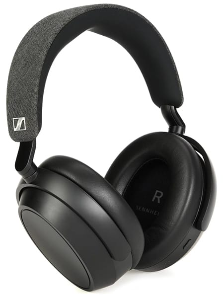 Three quarter view of the Sennheiser M4AEBT headphones.