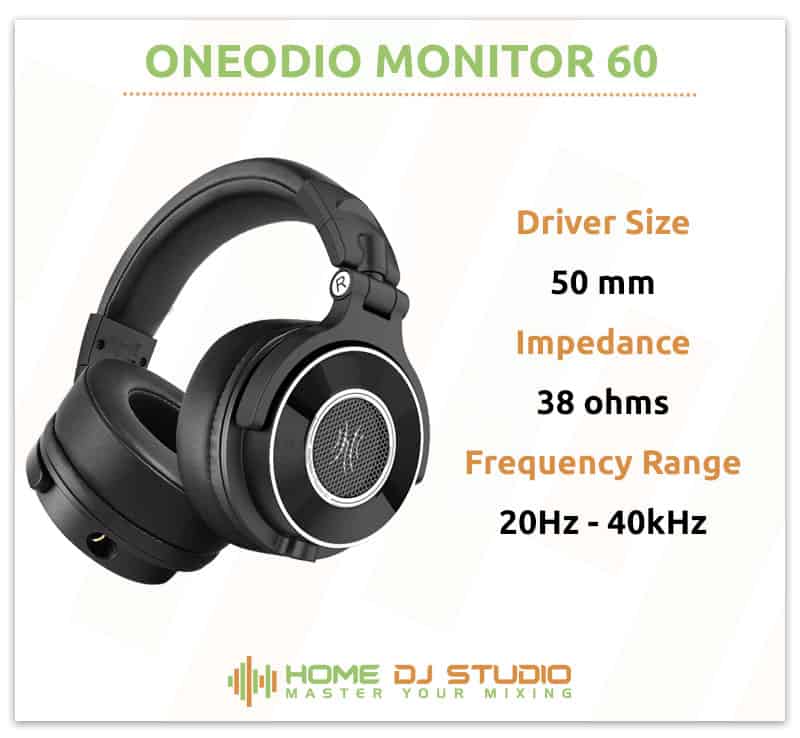 OneOdio Monitor 60 Specifications.