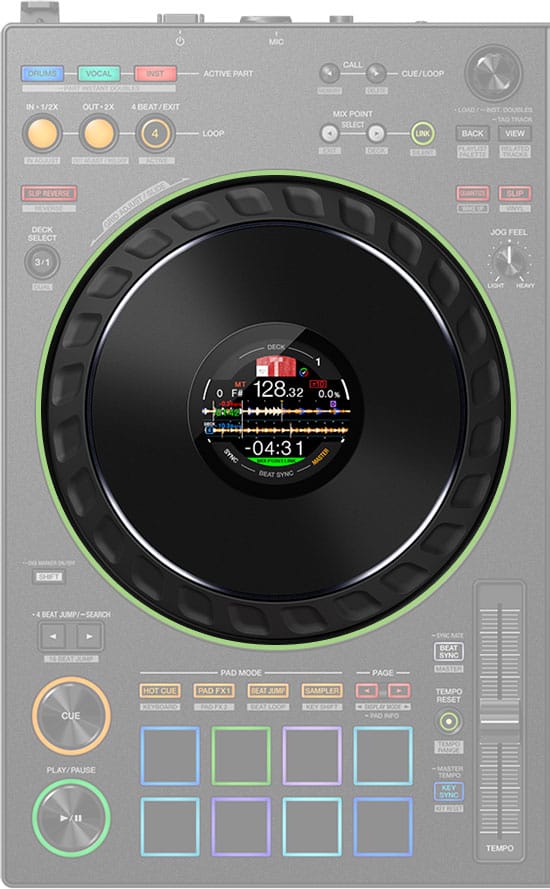 Pioneer DDJ-FLX10 Jogwheels.