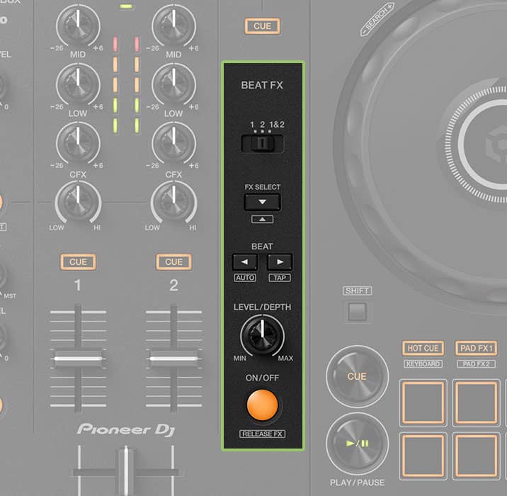 Pioneer DDJ-FLX4 FX Section.