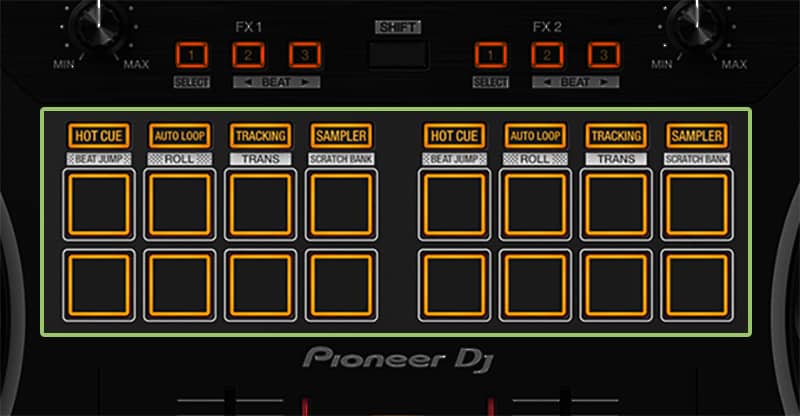 Pioneer DDJ-REV1 Performance Pads.