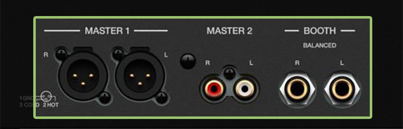 Pioneer DDJ REV7 Master Outputs.